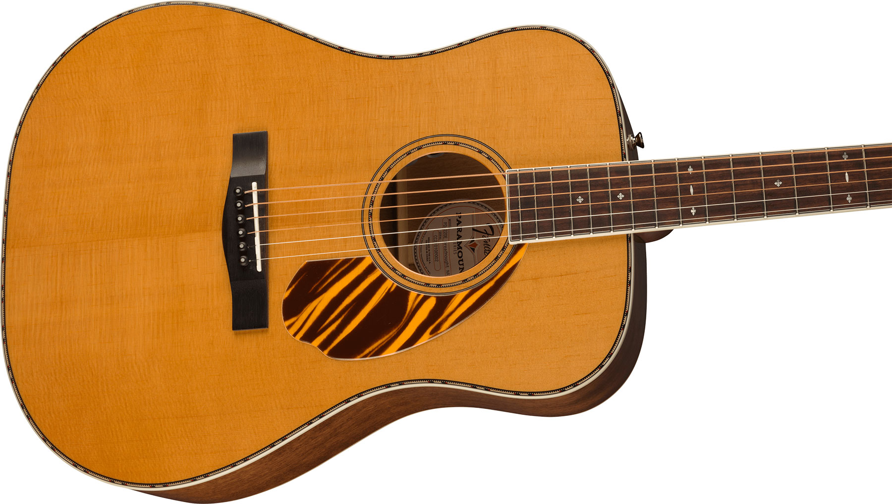 Fender Pd-220e Paramount Dreadnought Epicea Acajou Ova - Natural - Elektroakustische Gitarre - Variation 2