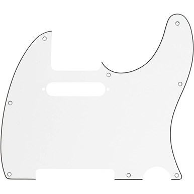 Schlagbrett Fender 8-Hole Mount Multi-Ply Telecaster Pickguards - Parchment