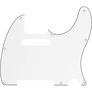 Fender 8-hole Mount Multi-ply Telecaster Pickguards - Parchment - Schlagbrett - Variation 1