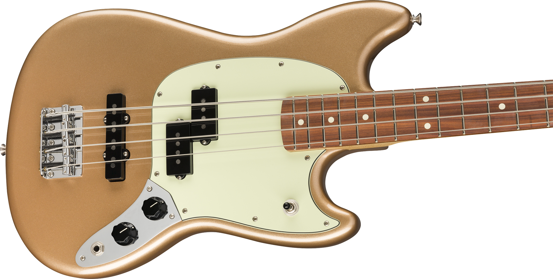 Fender Player Mustang Bass Mex Pf - Firemist Gold - E-Bass für Kinder - Variation 2