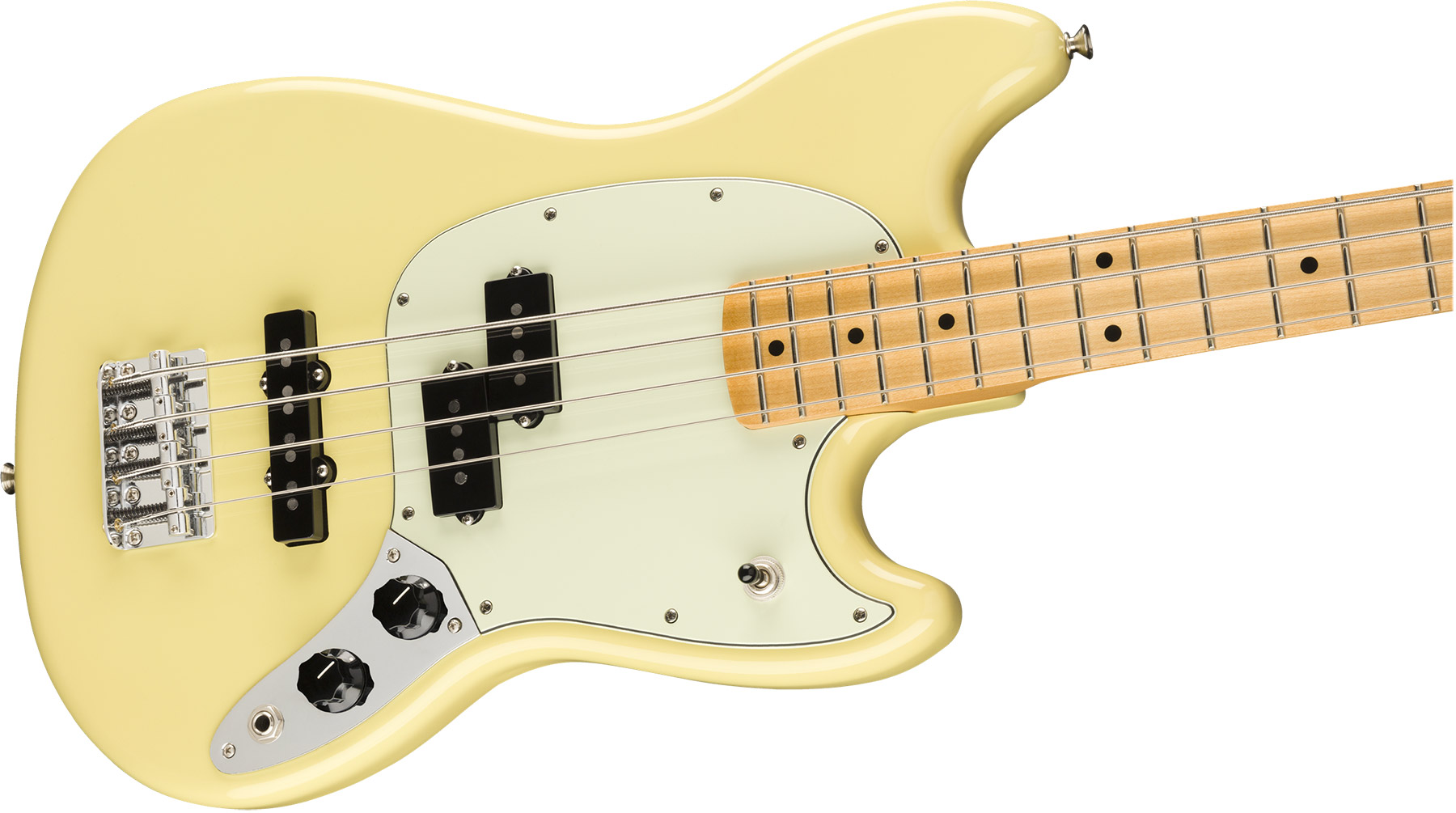 Fender Player Mustang Bass Pj Ltd Mex Mn - Canary - Solidbody E-bass - Variation 2