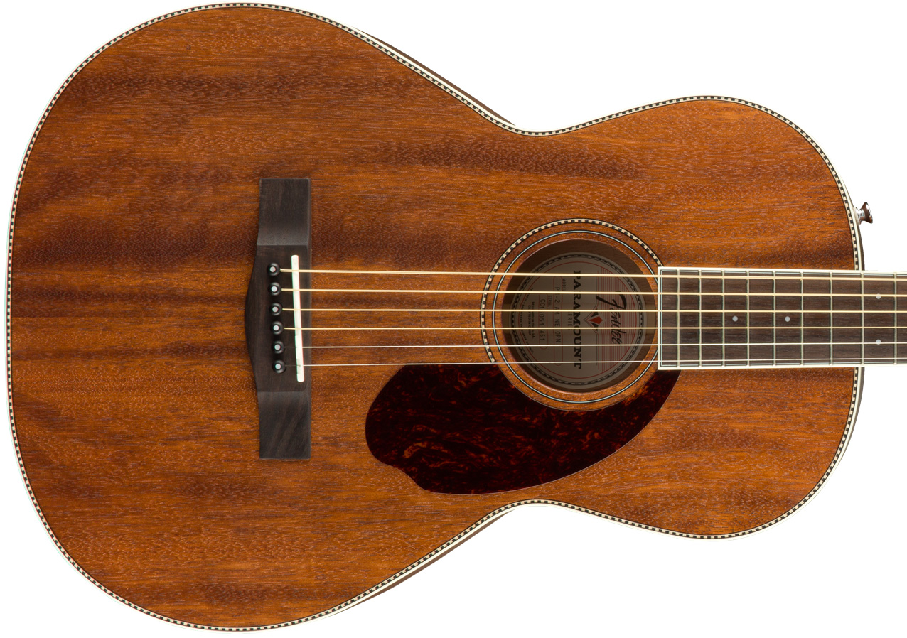 Fender Pm-2 All Mahogany W/case Paramount Parlor Tout Acajou 2017 - Natural Open Pore - Westerngitarre & electro - Variation 2