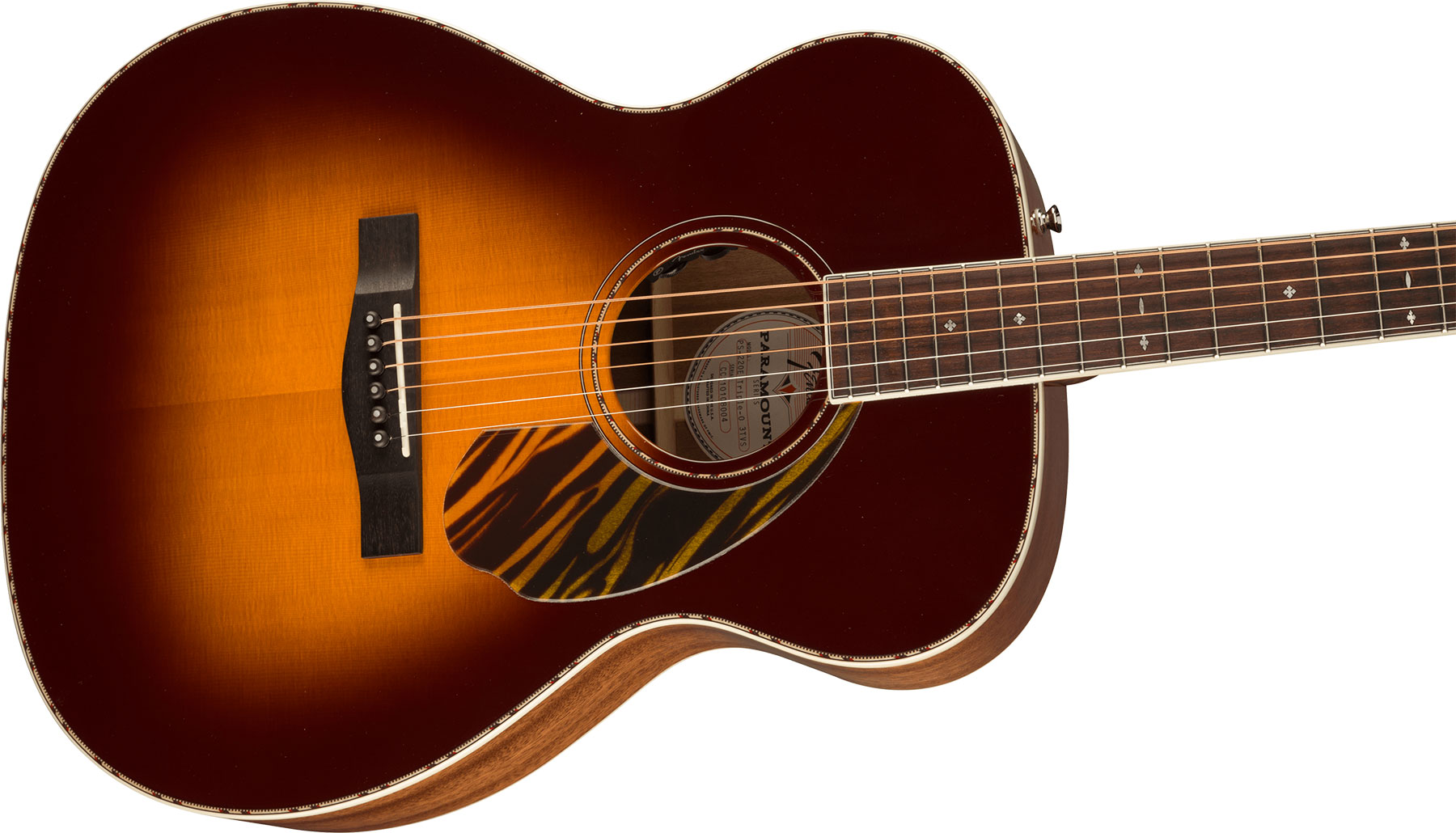 Fender Po-220e Paramount Orchestra Model Om Acajou Ova - 3-color Vintage Sunburst - Folk-Gitarre - Variation 2