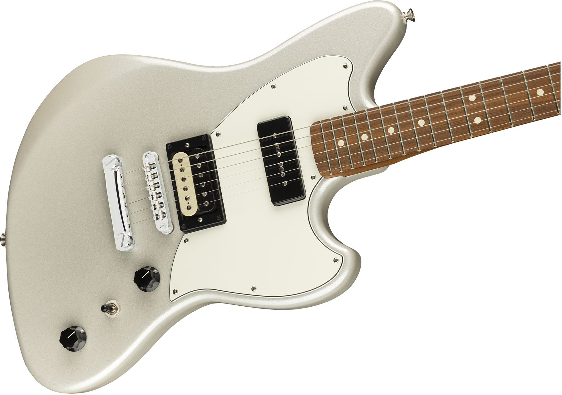 Fender Powercaster Alternate Reality Ltd Hp90 Ht Pf - White Opal - Retro-Rock-E-Gitarre - Variation 2