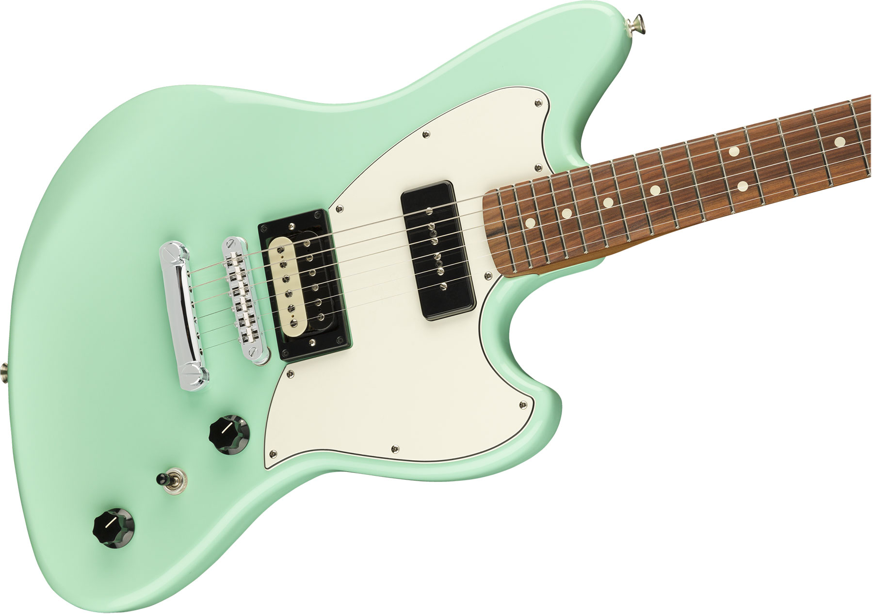 Fender Powercaster Alternate Reality Ltd Hp90 Ht Pf - Surf Green - Retro-Rock-E-Gitarre - Variation 3