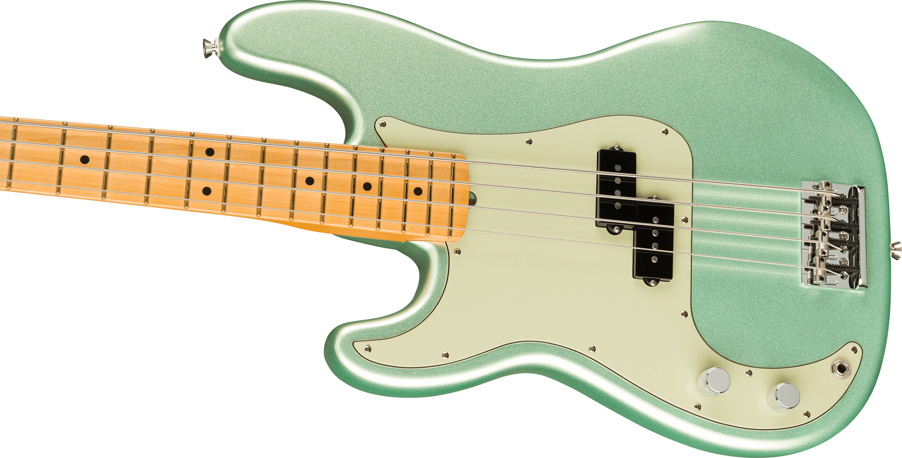 Fender Precision Bass American Professional Ii Lh Gaucher Usa Mn - Mystic Surf Green - Solidbody E-bass - Variation 2