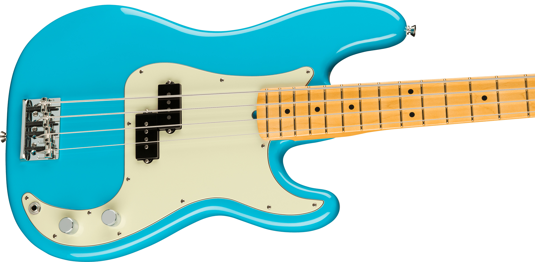 Fender Precision Bass American Professional Ii Usa Mn - Miami Blue - Solidbody E-bass - Variation 2