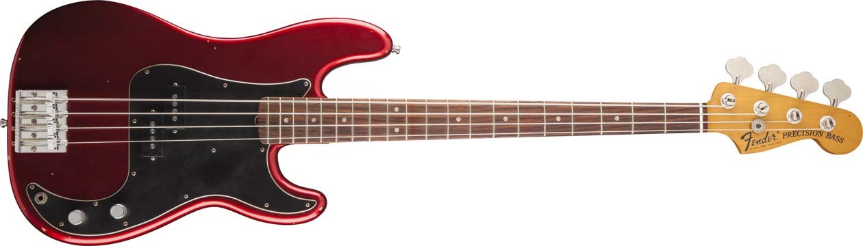 Fender Precision Bass Mexican Artist Nate Mendel 2012 Rw Candy Apple Red - Solidbody E-bass - Variation 1