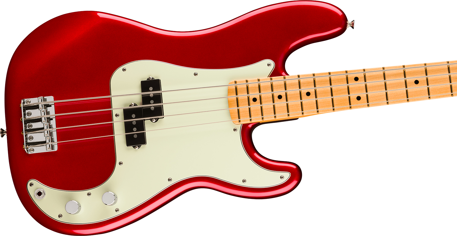 Fender Precision Bass Player Ii 75th Ann. Mex Ht 2s Mn - Candy Apple Red - Solidbody E-bass - Variation 2