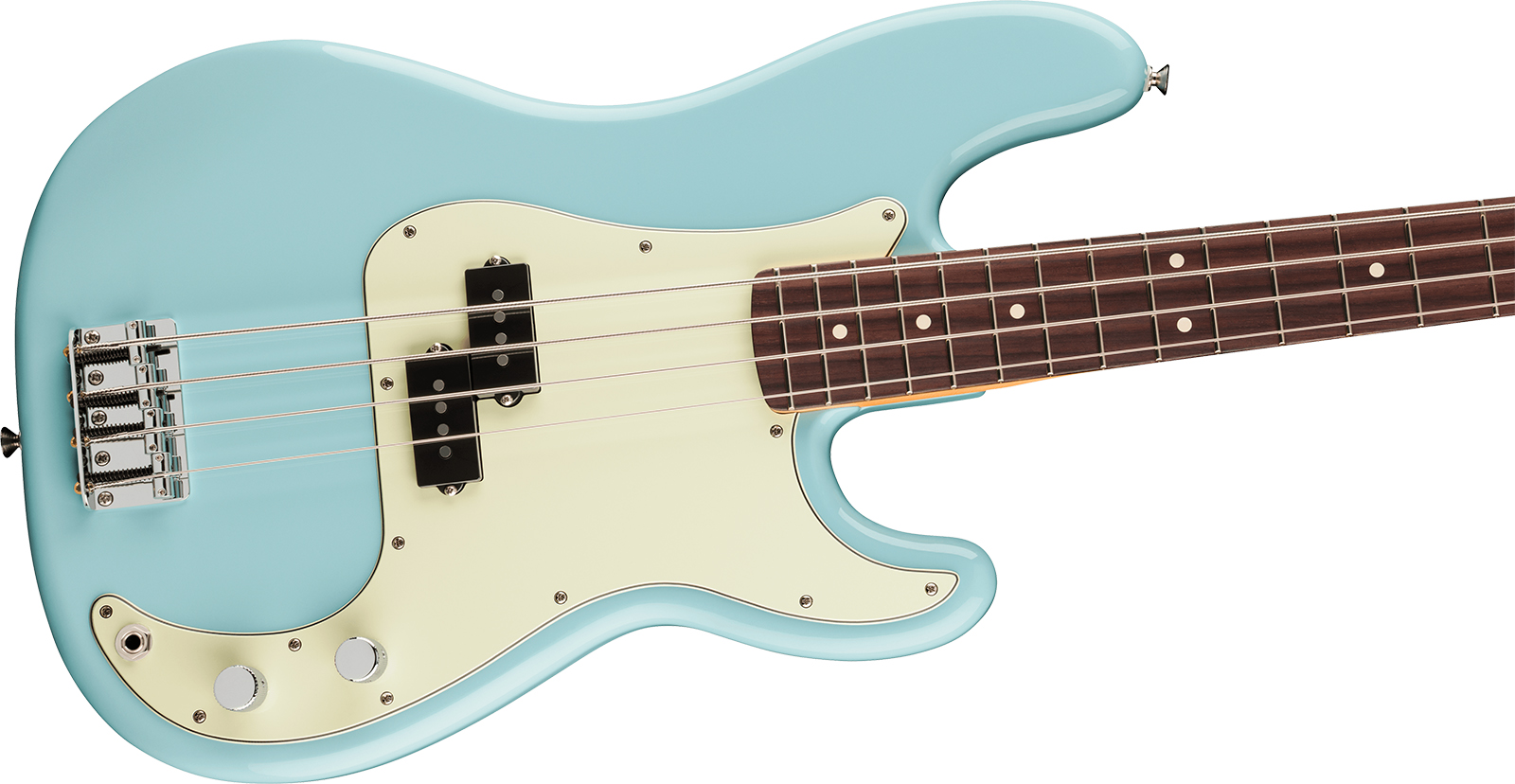 Fender Precision Bass Player Ii 75th Ann. Mex Ht 2s Rw - Daphne Blue - Solidbody E-bass - Variation 2