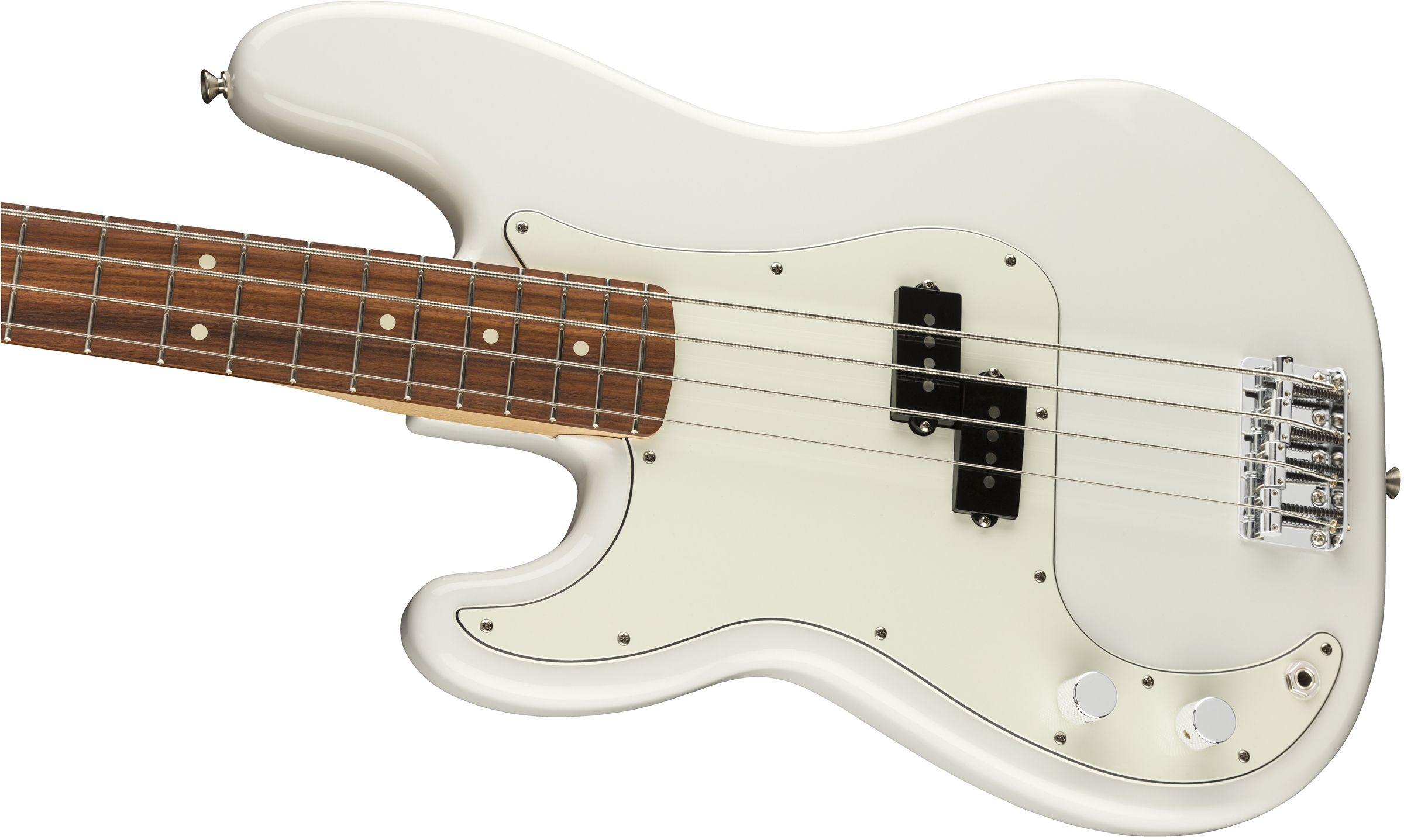 Fender Precision Bass Player Lh Gaucher Mex Pf - Polar White - Solidbody E-bass - Variation 3
