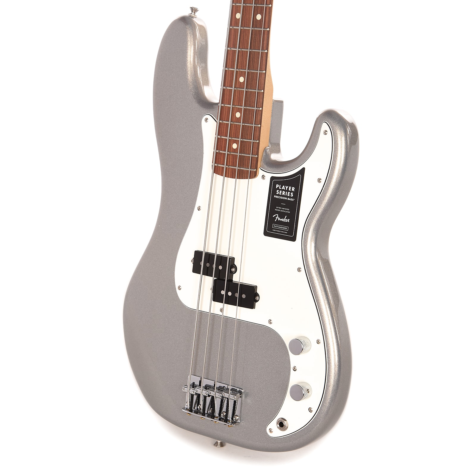 Fender Precision Bass Player Mex Pf - Silver - Solidbody E-bass - Variation 1