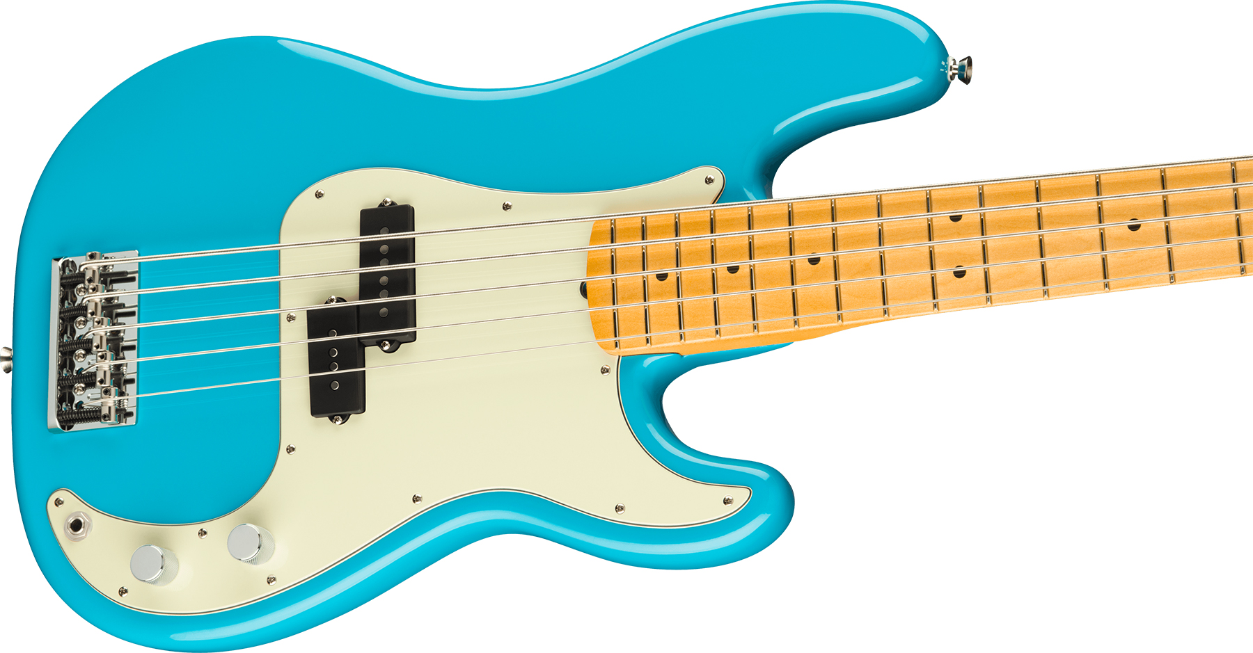 Fender Precision Bass V American Professional Ii Usa 5-cordes Mn - Miami Blue - Solidbody E-bass - Variation 2
