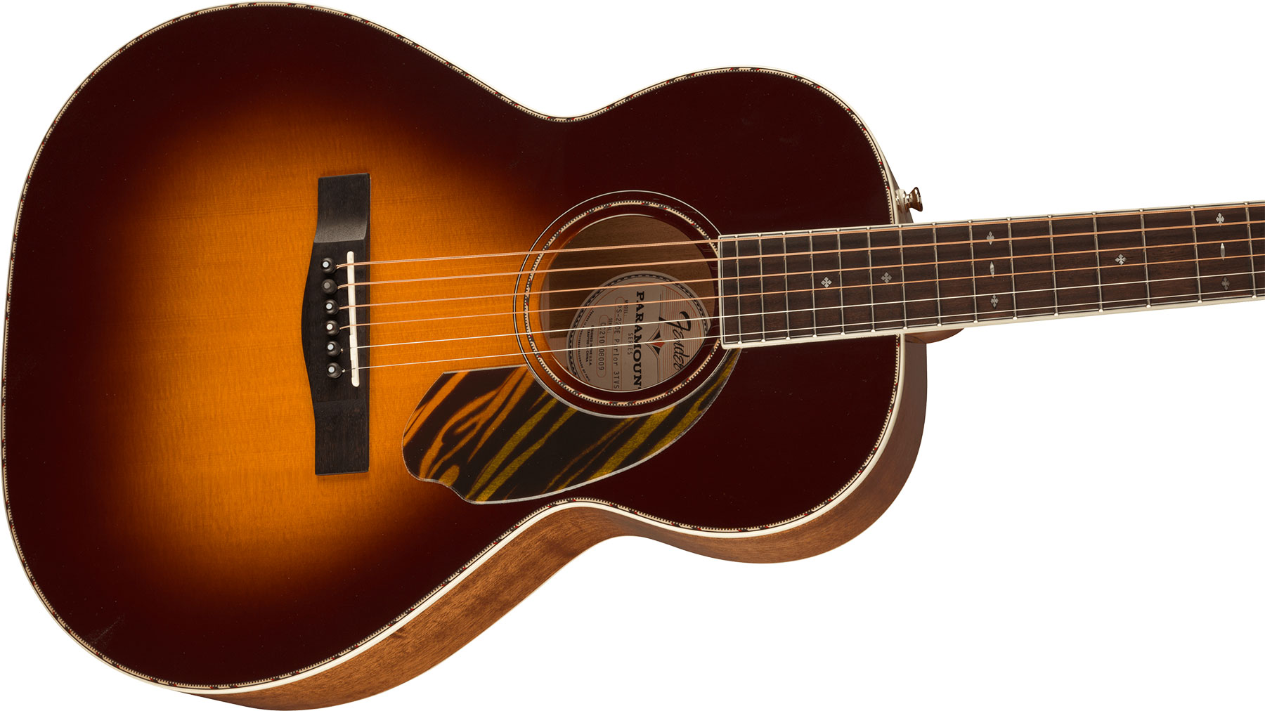 Fender Ps-220e Paramount Parlor Epicea Acajou Ova - 3-color Vintage Sunburst - Elektroakustische Gitarre - Variation 2