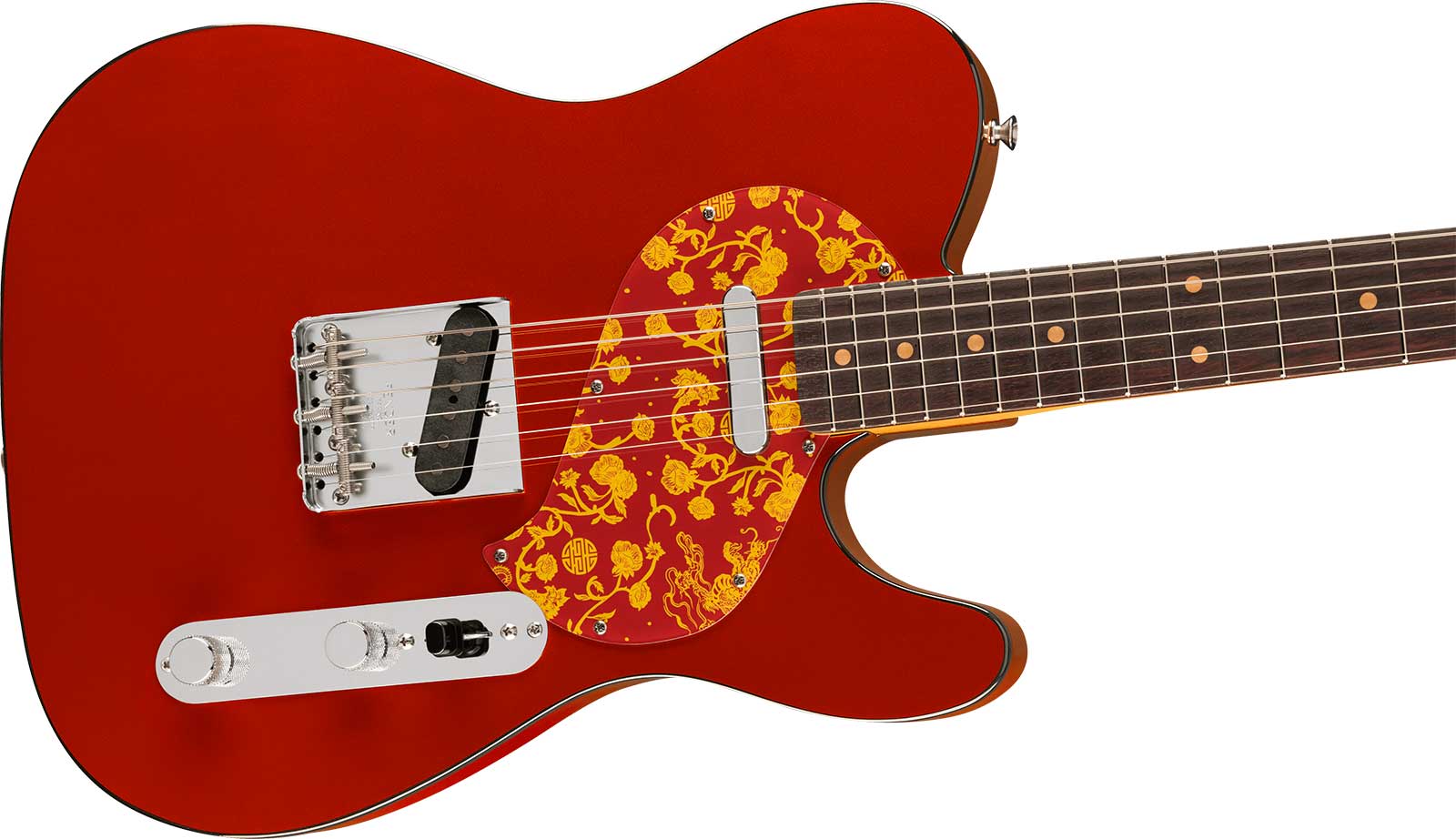 Fender Rafael Saadiq Tele Ltd Signature Usa 2s Ht Rw - Dark Metallic Red - Signature-E-Gitarre - Variation 2