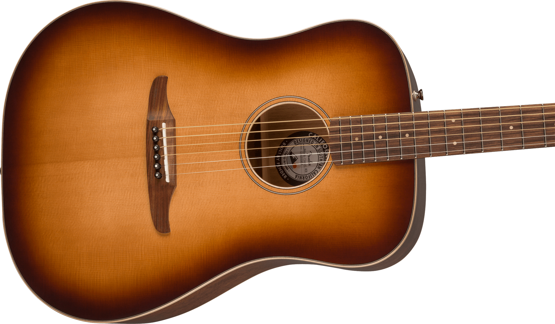 Fender Redondo Classic California Dreadnought Epicea Acajou Pf +housse - Aged Cognac Burst - Elektroakustische Gitarre - Variation 2