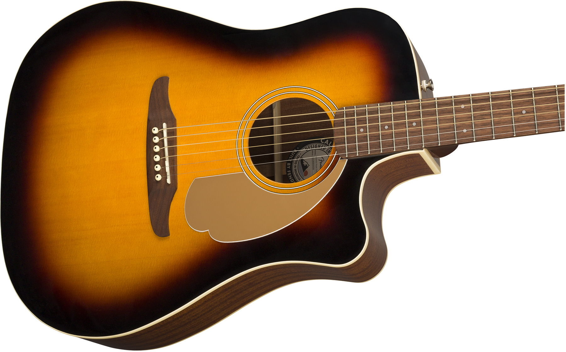 Fender Redondo Player California Dreadnought Cw Epicea Acajou Wal - Sunburst - Elektroakustische Gitarre - Variation 4