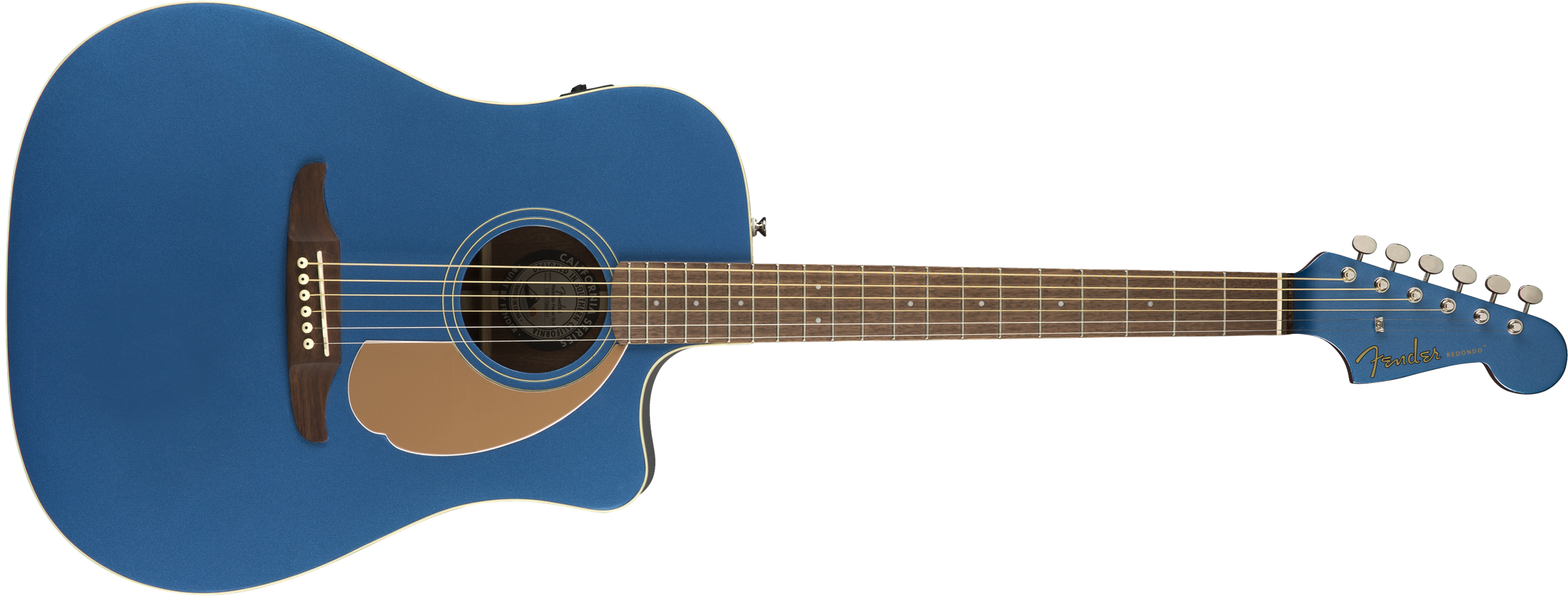 Fender Redondo California Player Dreadnought Cw Epicea Acajou Pau - Belmont Blue - Elektroakustische Gitarre - Variation 1