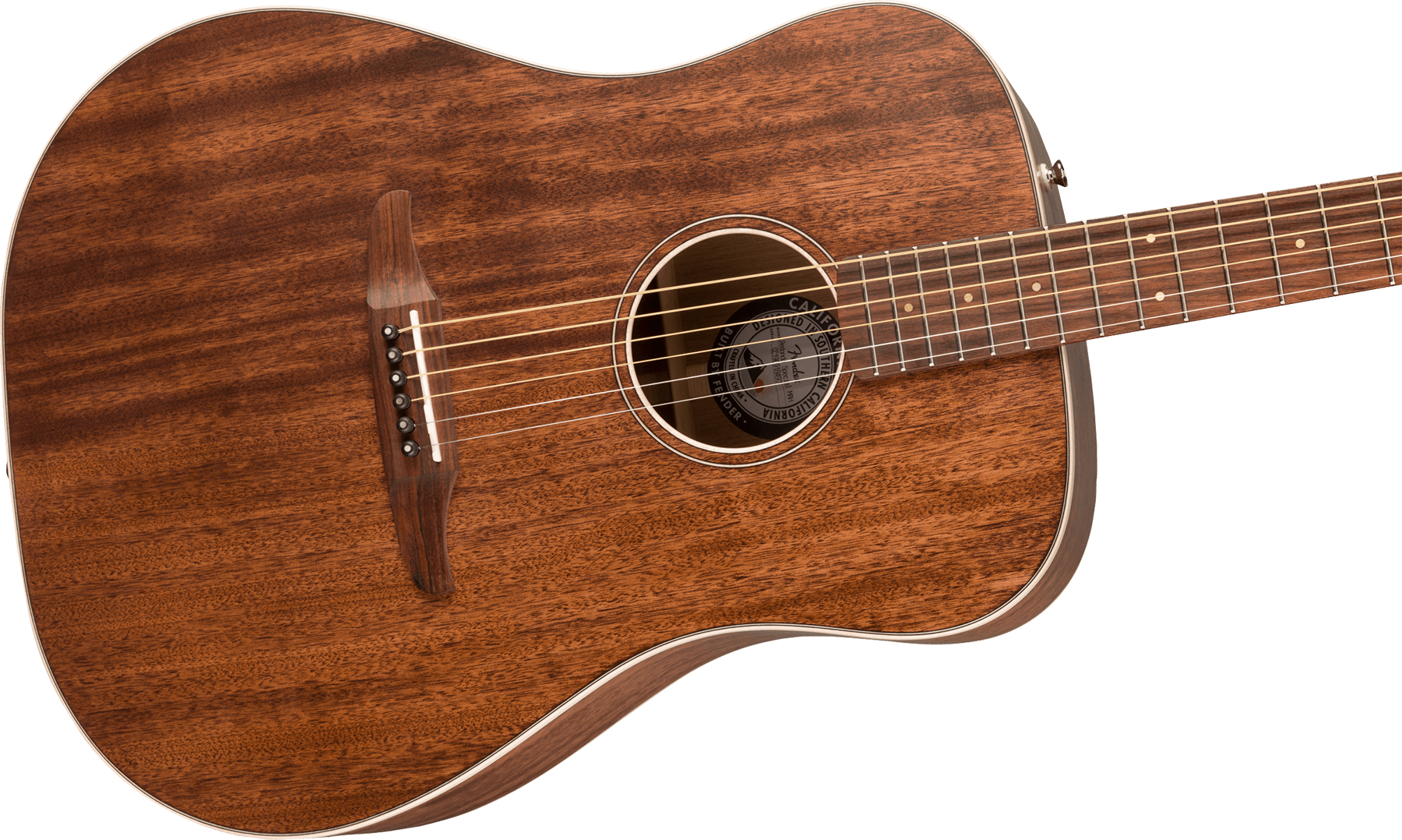 Fender Redondo Special California Dreadnought Tout Acajou Pf +housse - Natural Satin - Elektroakustische Gitarre - Variation 2