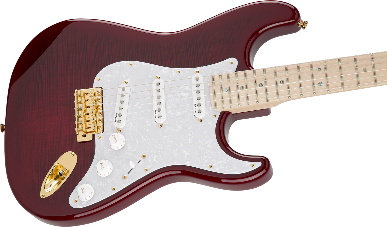 Fender Richie Kotzen Strat Japan Ltd 3s Mn - Transparent Red Burst - E-Gitarre in Str-Form - Variation 5