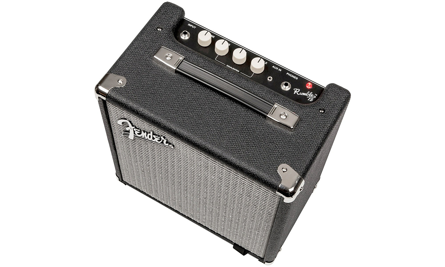 Fender Rumble 15 V3 2014 15w 1x8 Black Silver - Bass Combo - Variation 1