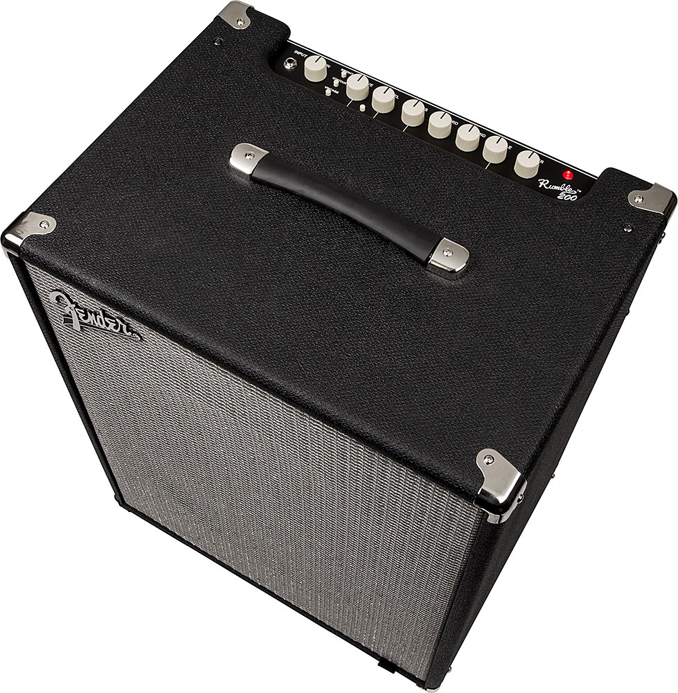 Fender Rumble 200 V3 2014 200w 1x15 Black Silver - Bass Combo - Variation 1