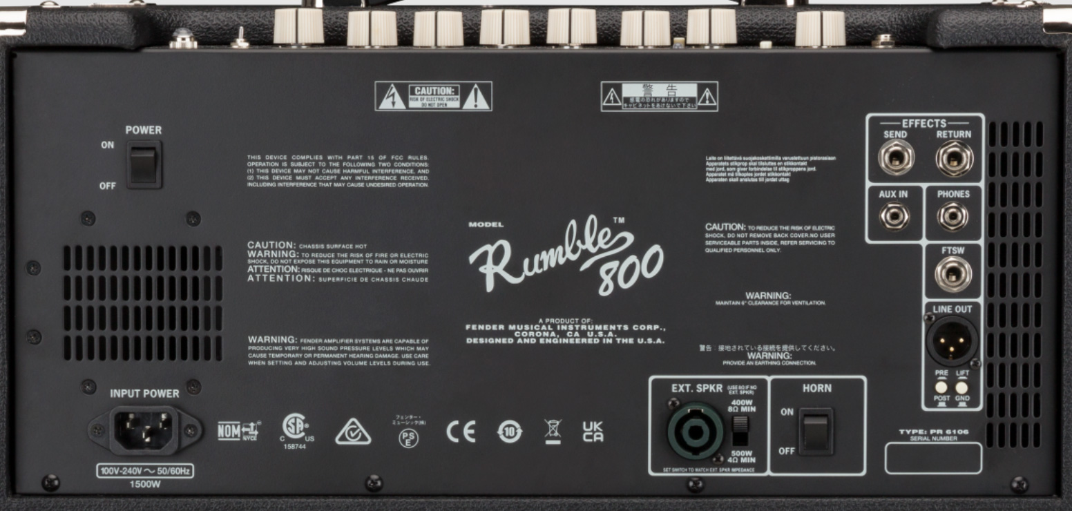 Fender Rumble 800 Combo 800w 2x10 - Bass Combo - Variation 3