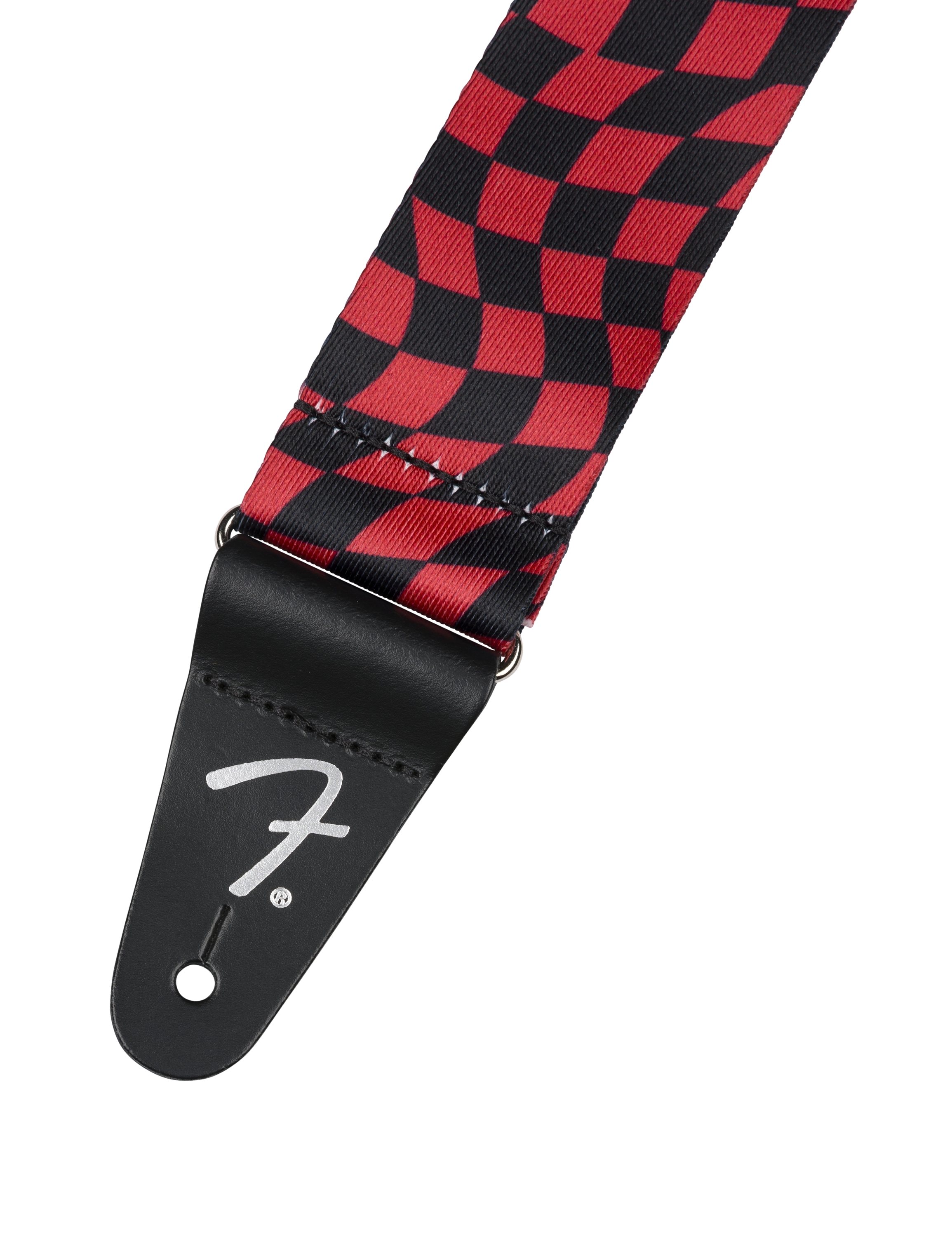 Fender Sangle Poly Wavy Checker Rouge - Gitarrengurt - Variation 1