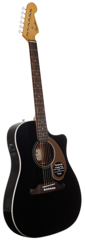 Fender Sonoran Sce Thinline Dreadnought Cw Epicea Acajou 2017 - Black - Westerngitarre & electro - Variation 3