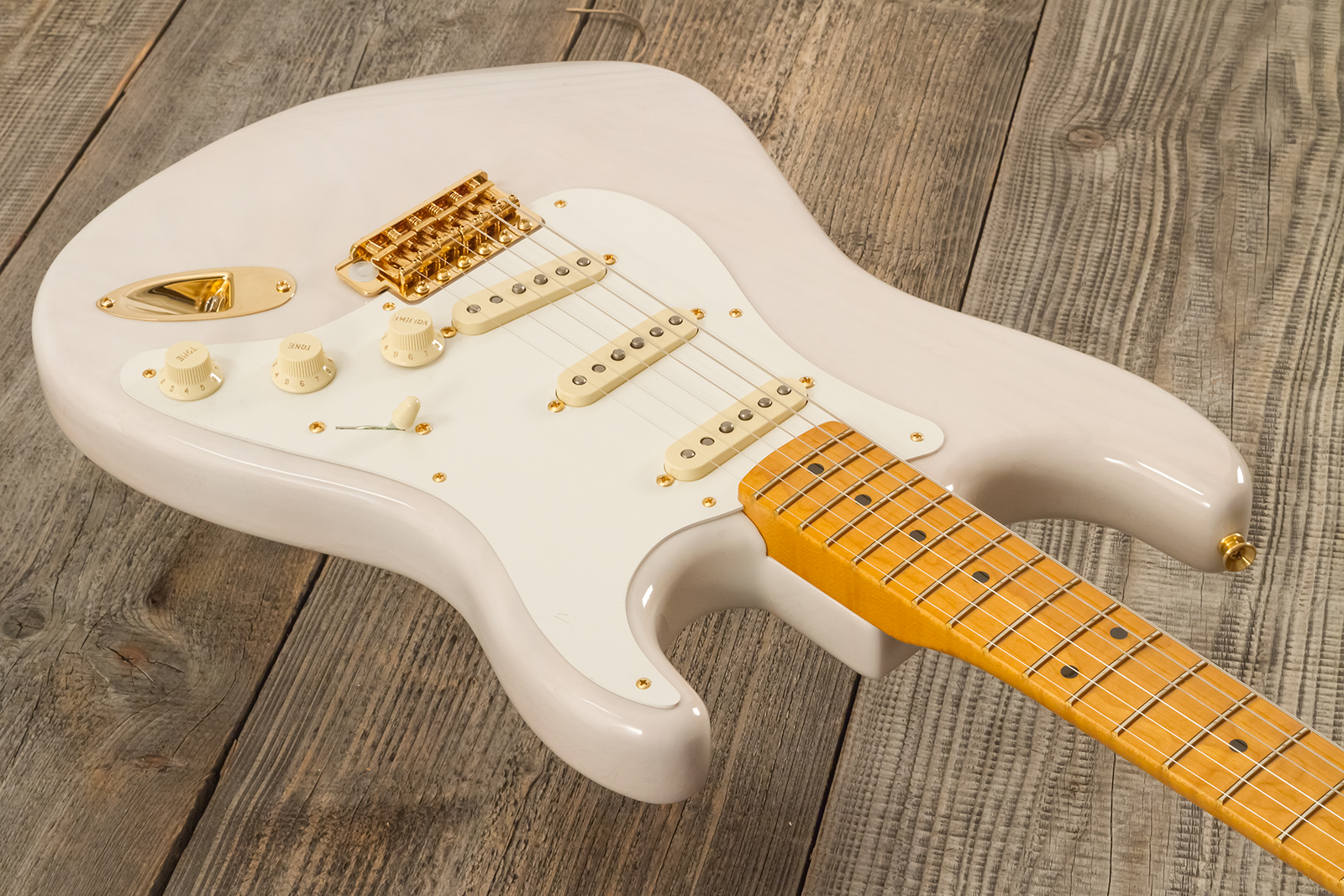 Fender Strat 1957 American Vintage Ii Ltd Usa 3s Trem Mn - White Blonde - E-Gitarre in Str-Form - Variation 2