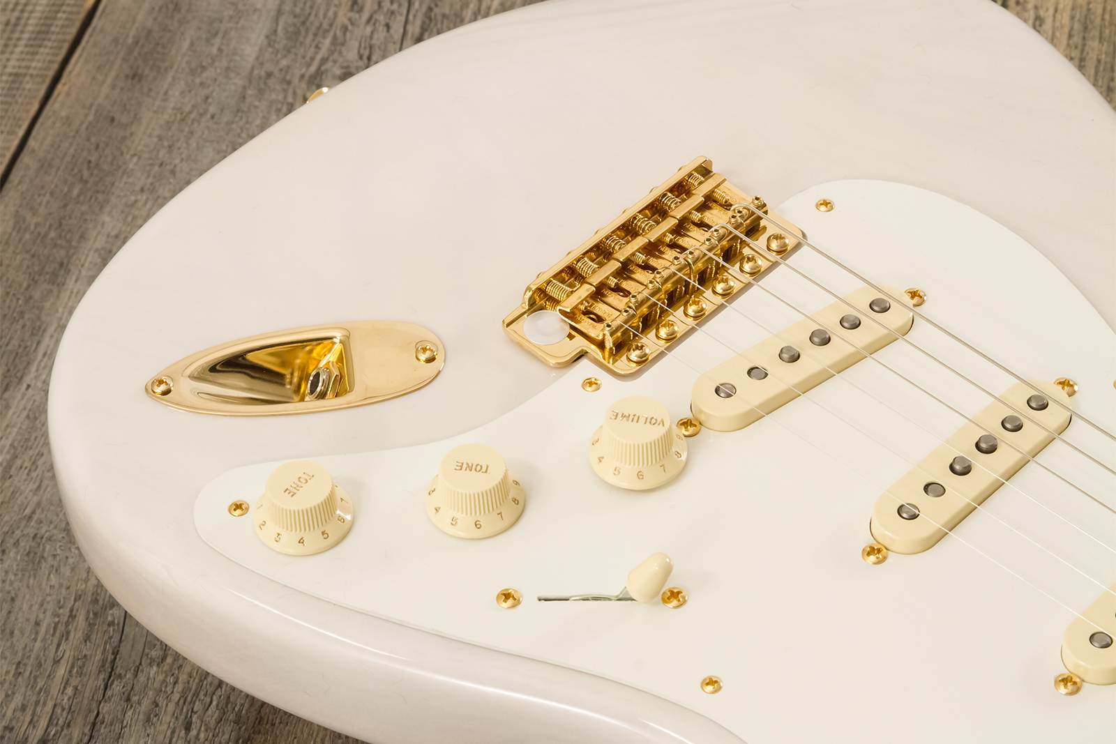 Fender Strat 1957 American Vintage Ii Ltd Usa 3s Trem Mn - White Blonde - E-Gitarre in Str-Form - Variation 4