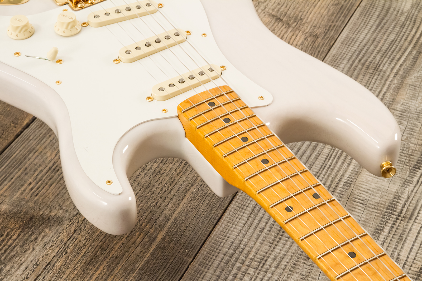 Fender Strat 1957 American Vintage Ii Ltd Usa 3s Trem Mn - White Blonde - E-Gitarre in Str-Form - Variation 5