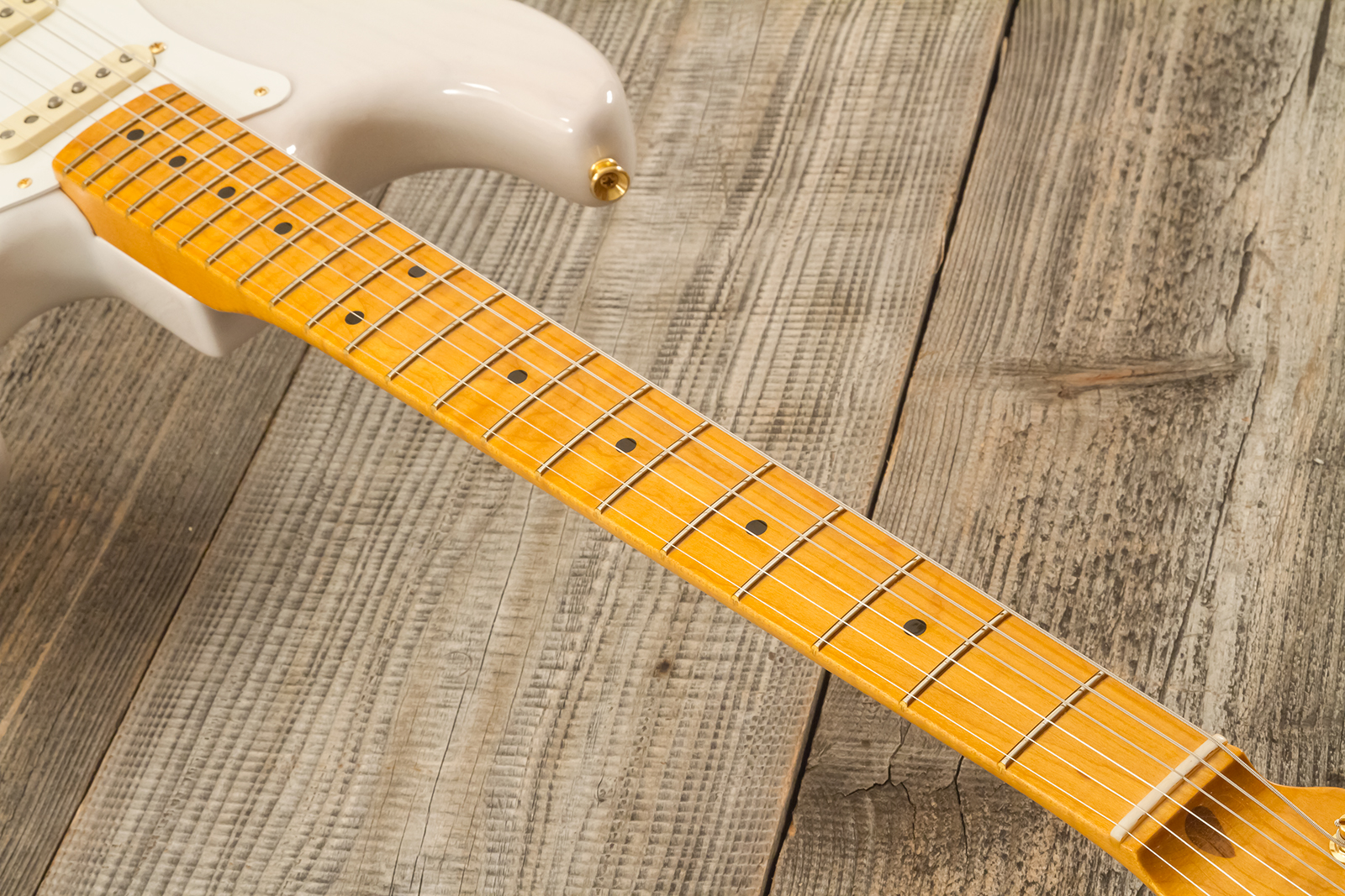 Fender Strat 1957 American Vintage Ii Ltd Usa 3s Trem Mn - White Blonde - E-Gitarre in Str-Form - Variation 6