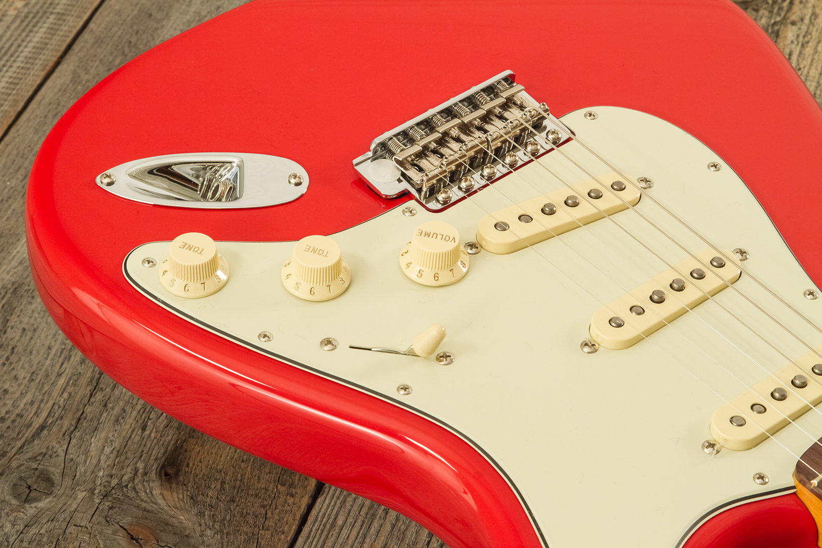Fender Strat 1961 American Vintage Ii Ltd Usa 3s Trem Rw - Fiesta Red - E-Gitarre in Str-Form - Variation 3
