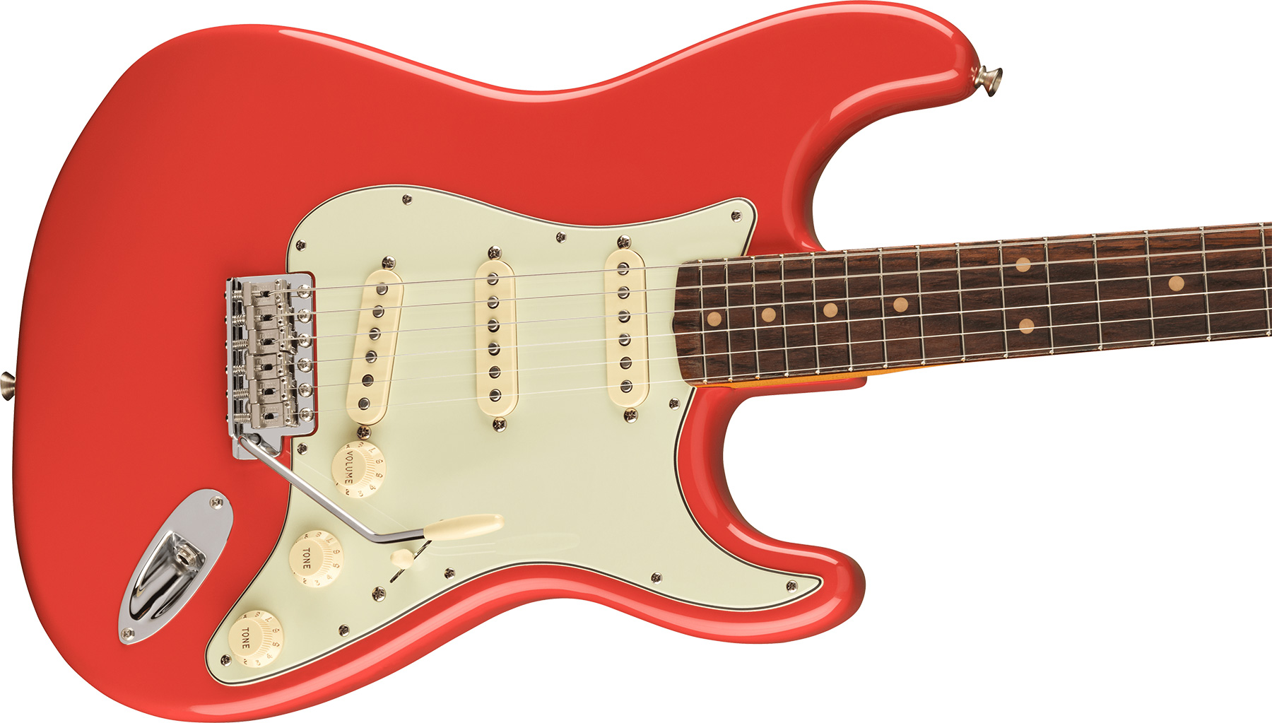 Fender Strat 1961 American Vintage Ii Usa 3s Trem Rw - Fiesta Red - E-Gitarre in Str-Form - Variation 2
