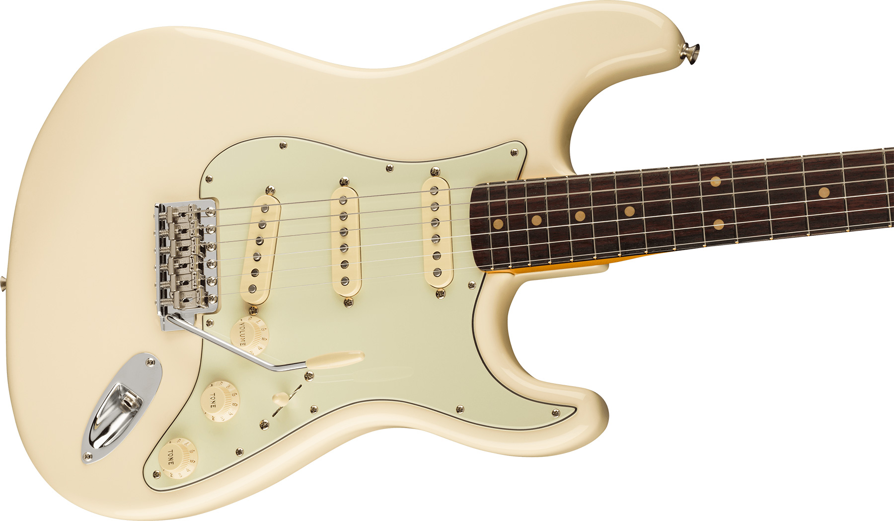 Fender Strat 1961 American Vintage Ii Usa 3s Trem Rw - Olympic White - E-Gitarre in Str-Form - Variation 2