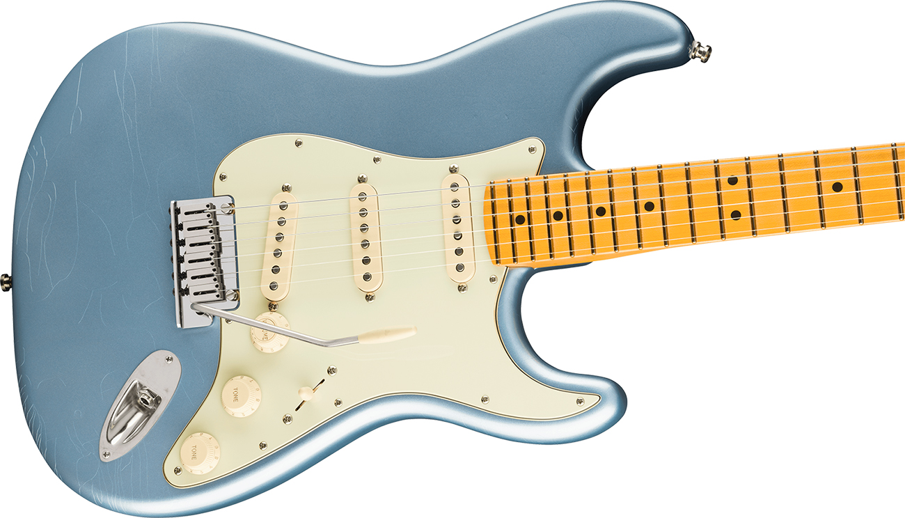 Fender Strat 60s American Ultra Luxe Ltd Usa 3s Trem Mn - Ice Blue Metallic - E-Gitarre in Str-Form - Variation 2