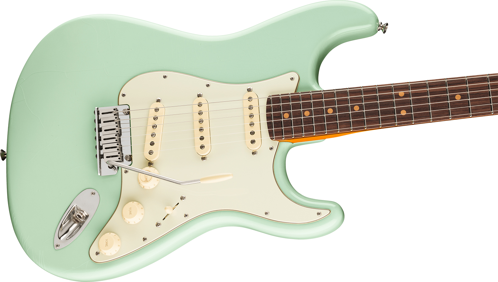 Fender Strat 60s American Ultra Luxe Usa 3s Trem Rw - Surf Green - E-Gitarre in Str-Form - Variation 2