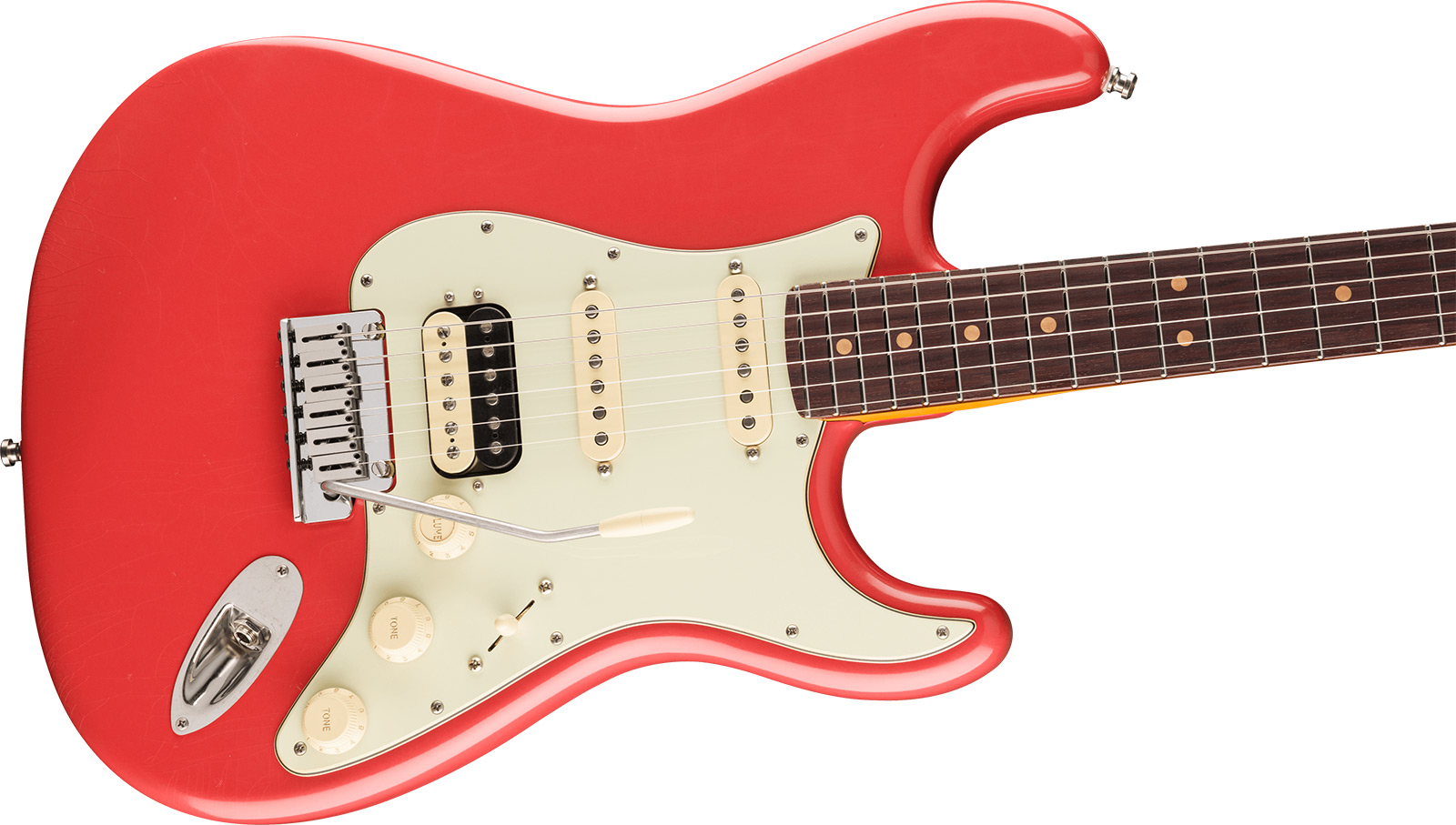 Fender Strat 60s Hss American Ultra Luxe Usa 3s Trem Rw - Fiesta Red - E-Gitarre in Str-Form - Variation 2