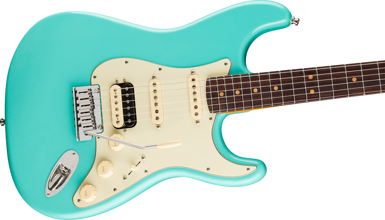 Fender Strat 60s Hss American Ultra Luxe Vintage Usa 3s Trem Rw - Sea Foam Green - E-Gitarre in Str-Form - Variation 2