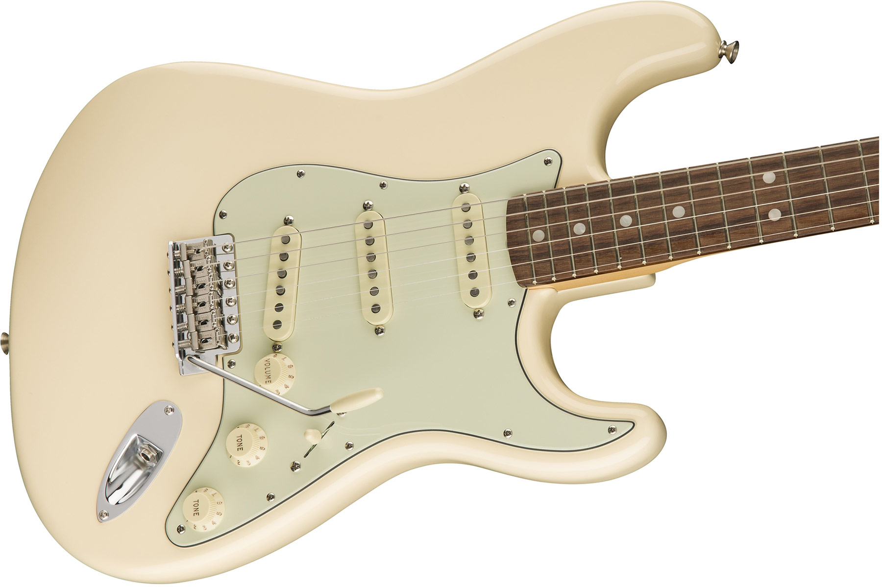 Fender Strat '60s Lh Gaucher American Original Usa Sss Rw - Olympic White - E-Gitarre für Linkshänder - Variation 3
