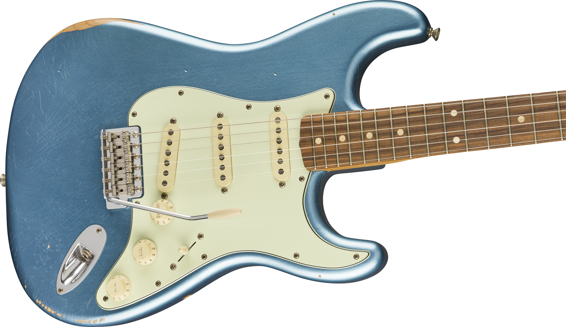 Fender Strat 60s Road Worn Mex Pf - Lake Placid Blue - E-Gitarre in Str-Form - Variation 2