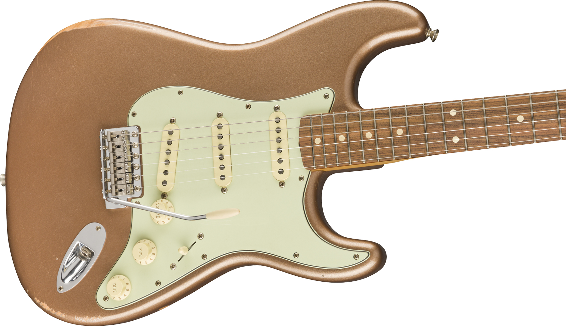 Fender Strat 60s Road Worn Mex Pf - Firemist Gold - E-Gitarre in Str-Form - Variation 2