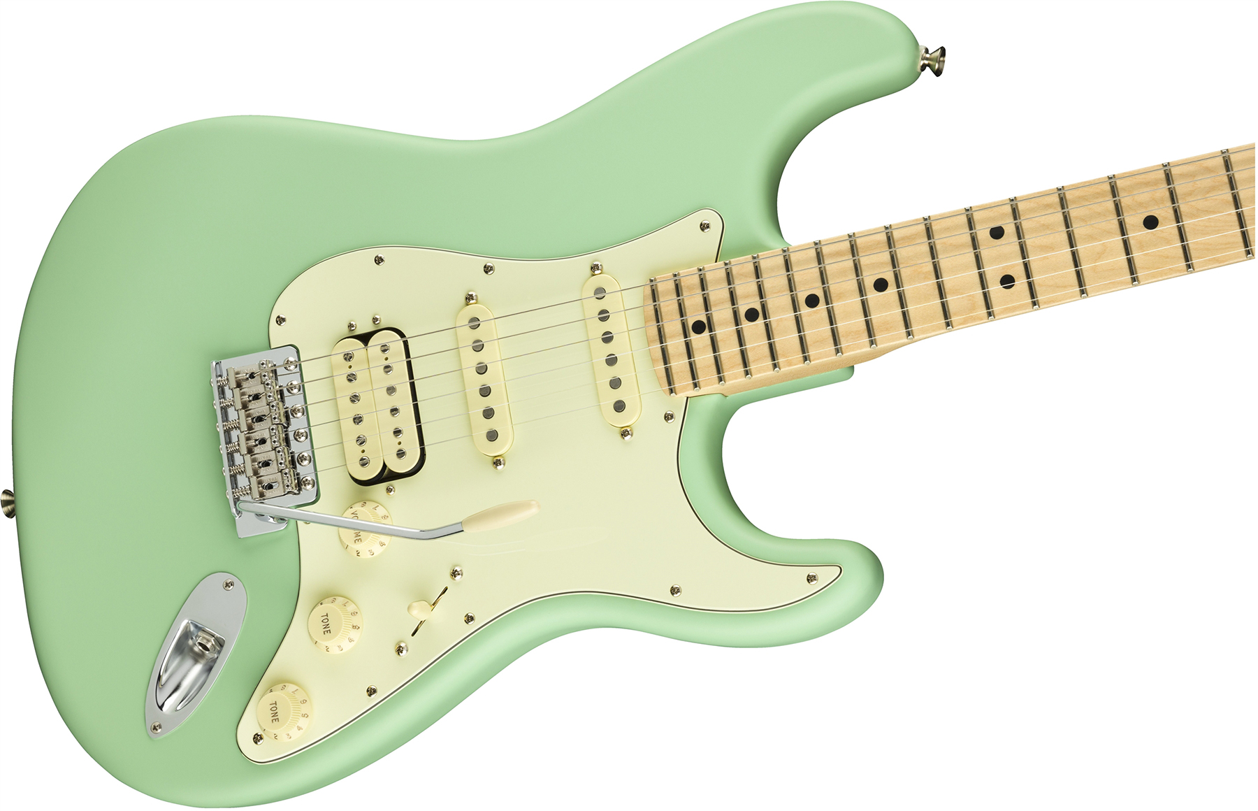 Fender Strat American Performer Usa Hss Mn - Satin Surf Green - E-Gitarre in Str-Form - Variation 2