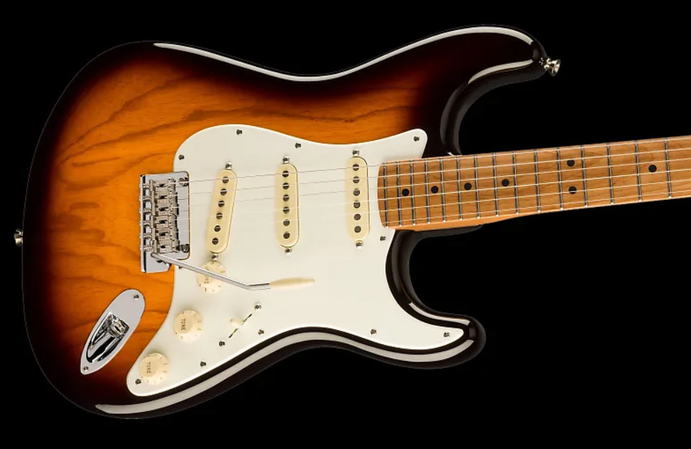Fender Strat American Pro Ii Ltd 3s Custom Shop Trem Mn - 2-color Sunburst - E-Gitarre in Str-Form - Variation 2
