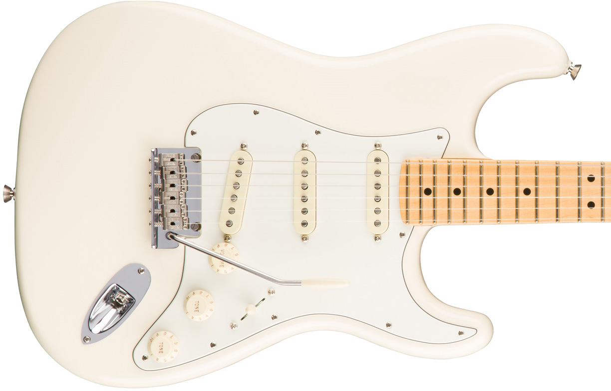 Fender Strat American Professional 2017 3s Usa Mn - Olympic White - E-Gitarre in Str-Form - Variation 1