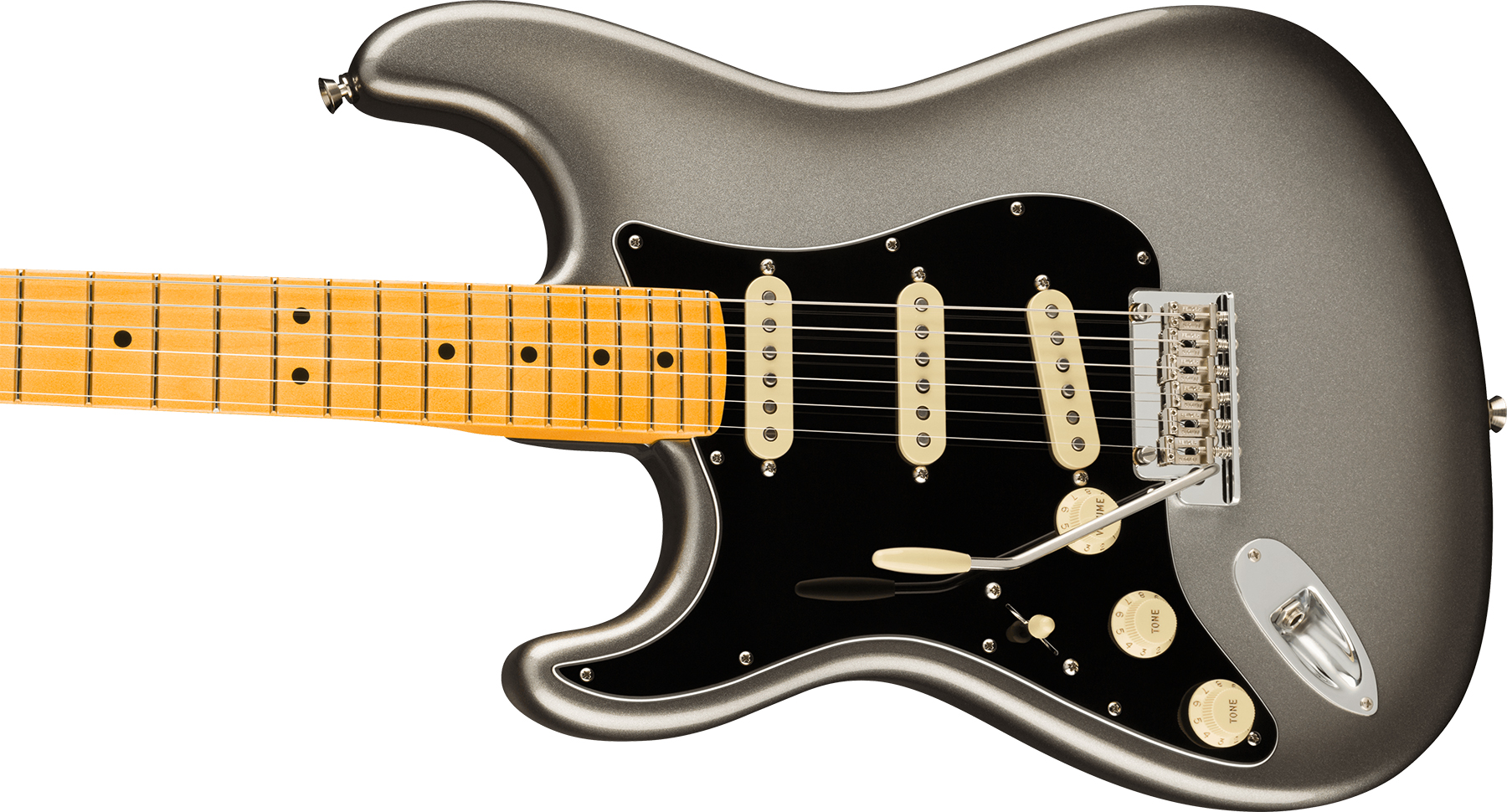 Fender Strat American Professional Ii Lh Gaucher Usa Mn - Mercury - E-Gitarre für Linkshänder - Variation 2