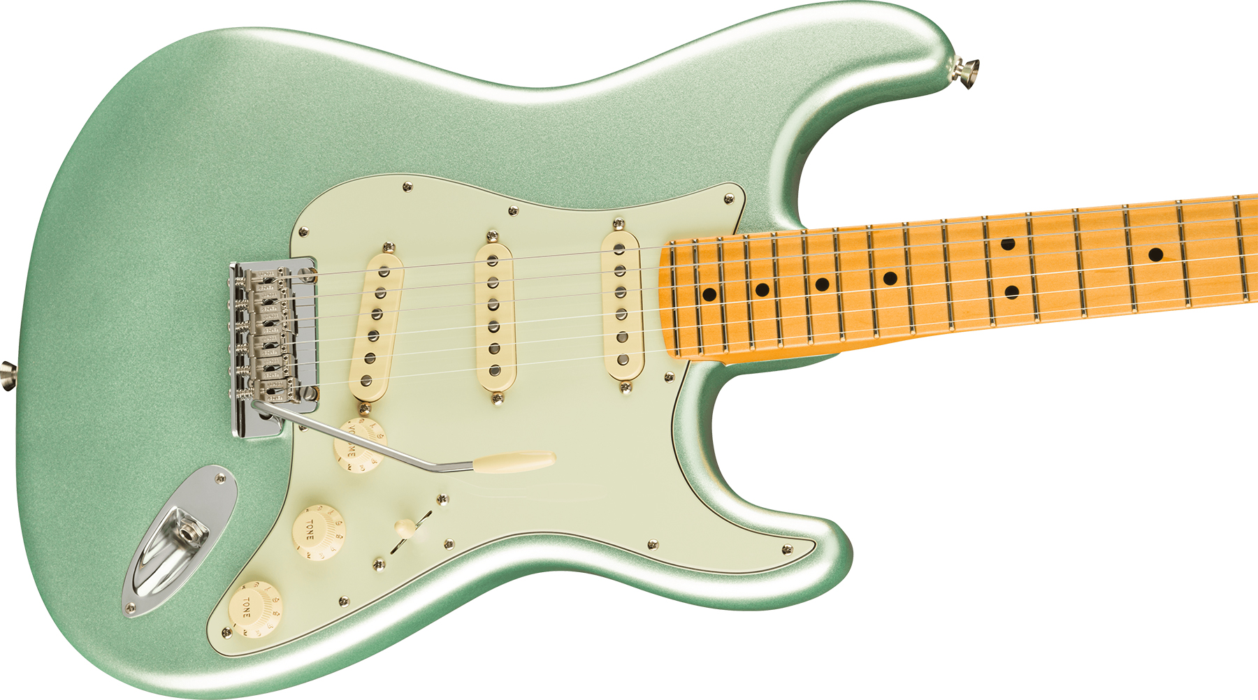 Fender Strat American Professional Ii Lh Gaucher Usa Mn - Mystic Surf Green - E-Gitarre für Linkshänder - Variation 3