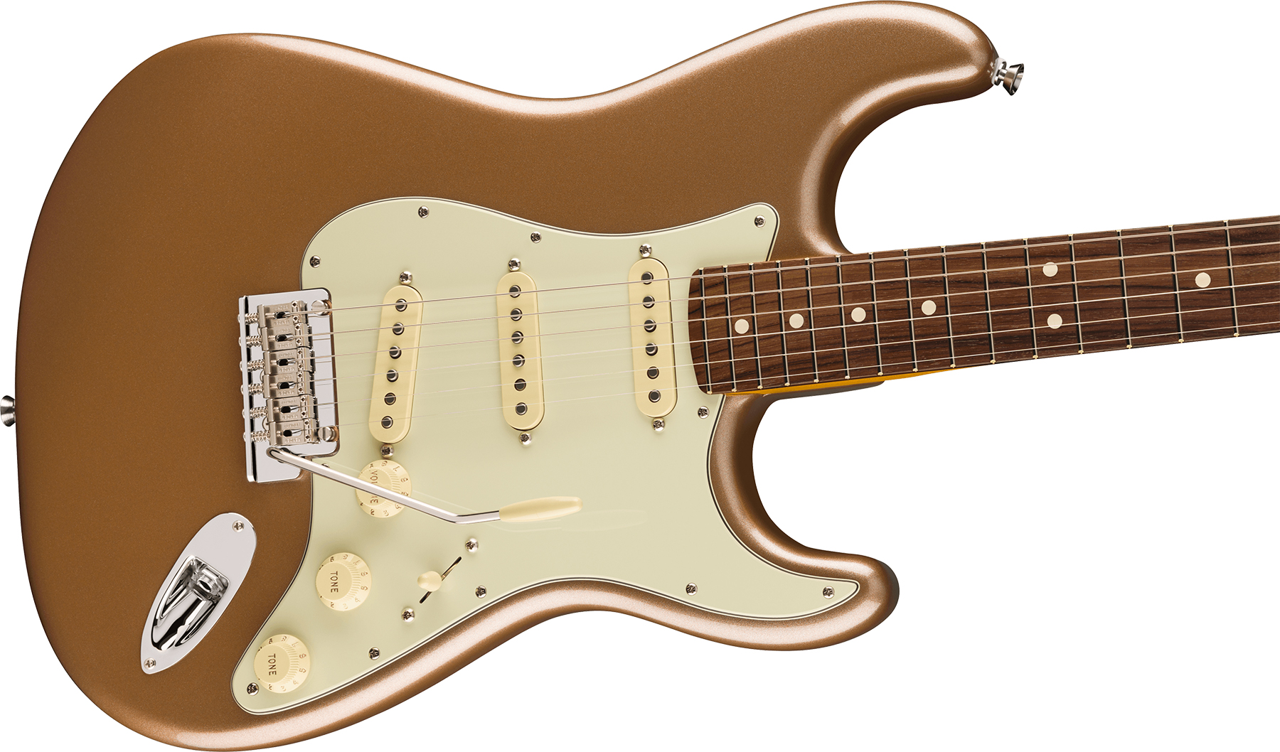 Fender Strat American Professional Ii Ltd Usa 3s Trem Rw - Firemist Gold Metallic - E-Gitarre in Str-Form - Variation 2