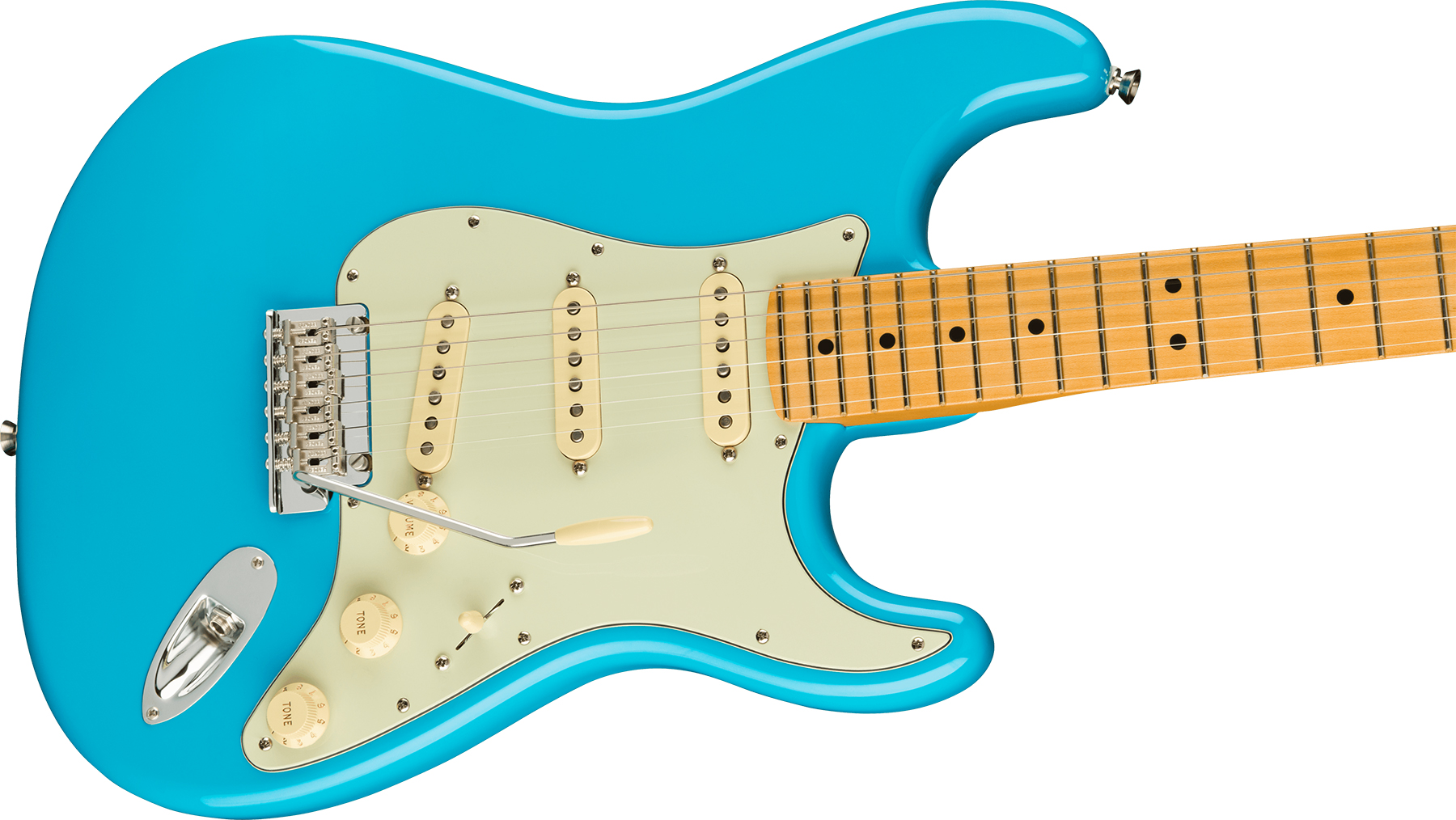 Fender Strat American Professional Ii Usa Mn - Miami Blue - E-Gitarre in Str-Form - Variation 2